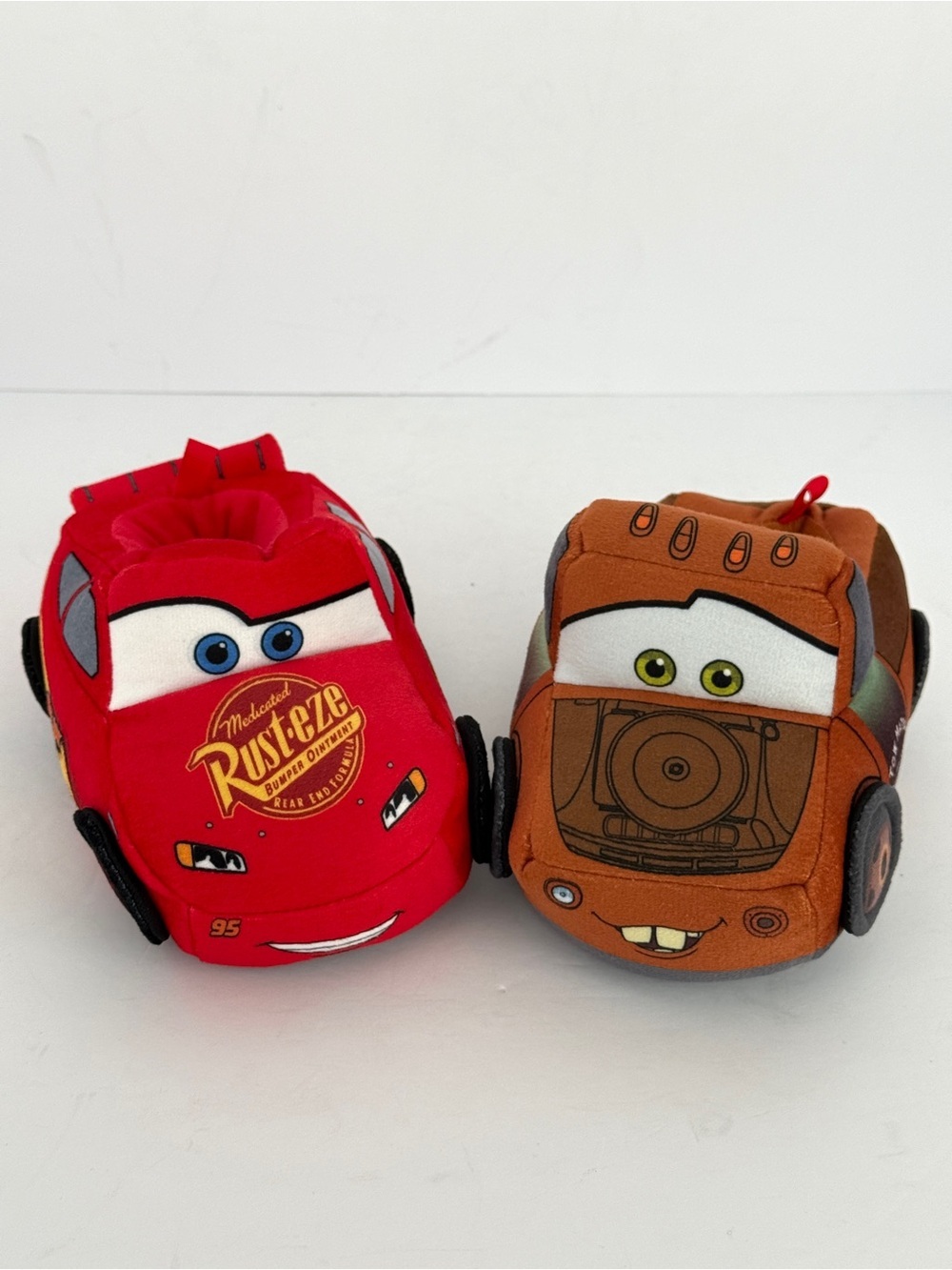 Disney Pixar Cars Lightning McQueen and Mater Plush Toddler House Slippers